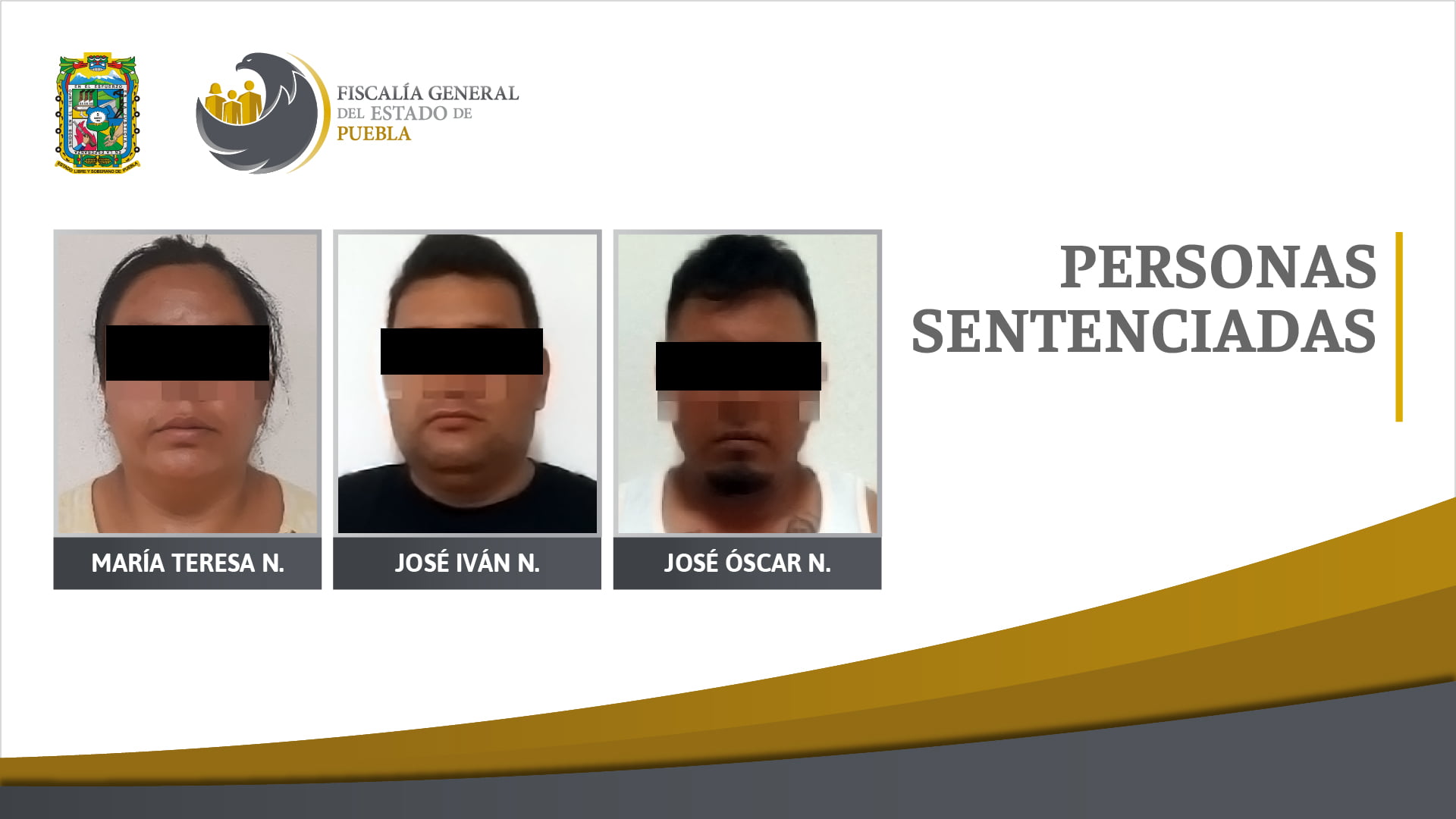 260 años de prisión contra tres personas responsables de secuestro en Serdán