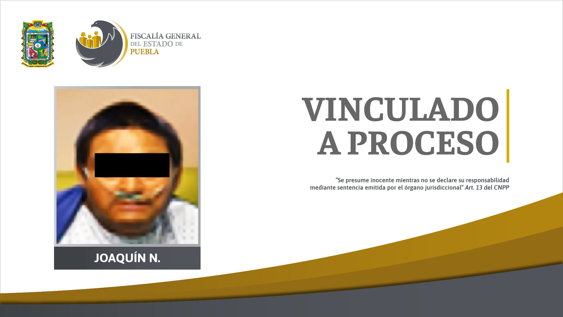 Vinculado a proceso implicado en el homicidio de un policía de Huejotzingo