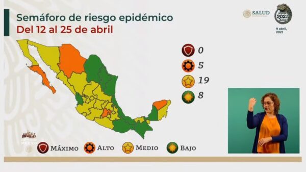 Semáforo Epidemiológico en México: Puebla dentro de los 19 estados en amarillo